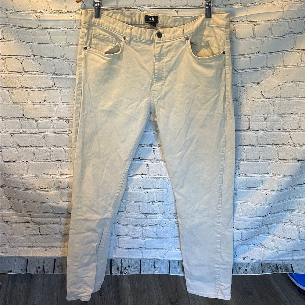 H&M Cream Denim Jeans Men’s Size 36